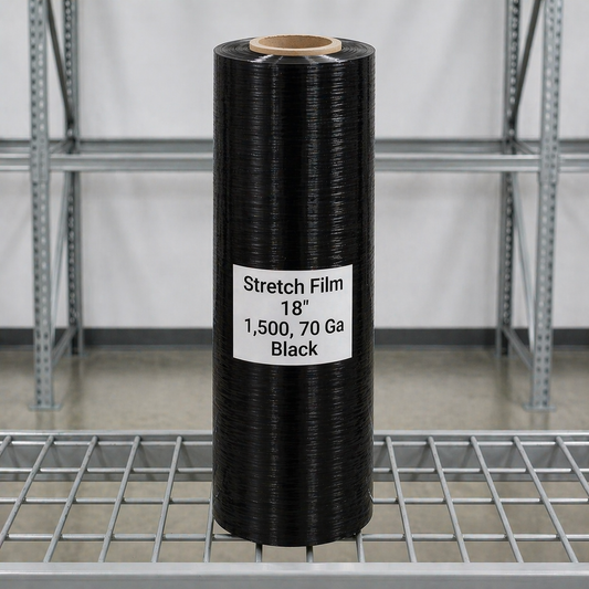 Stretch Film 1500 ft 70 Gauge Black